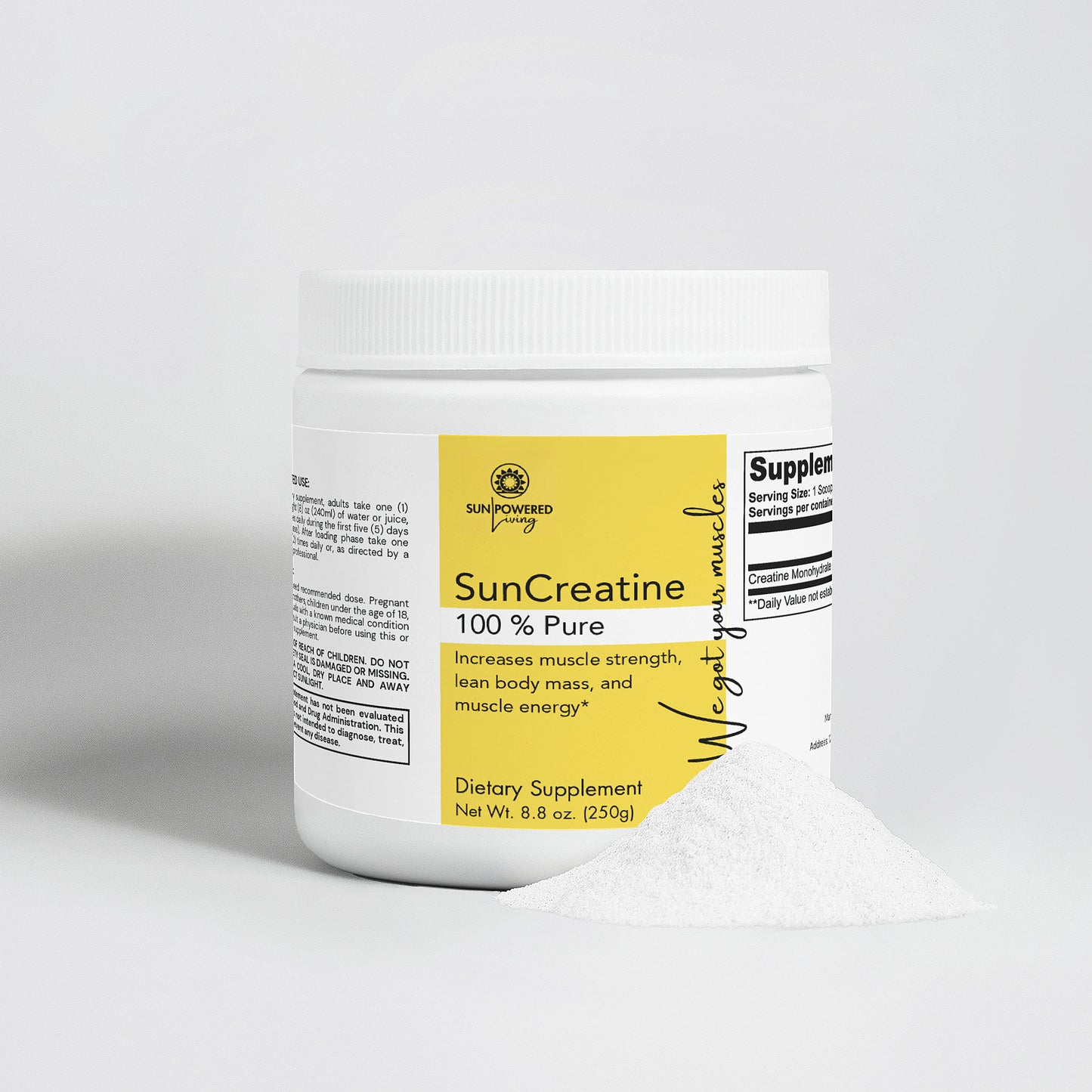 SUNCREATINE – Performance, power & muscle recovery. Boost endurance. Optimize muscle growth.*