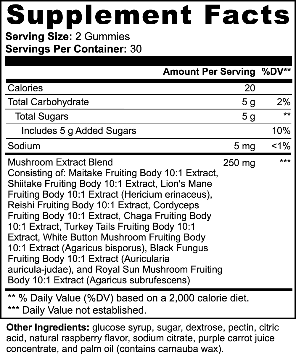 NEUROSUN Mushrooms - Fuel your brain. Strengthen immunity. Energize naturally - All in one delicious gummy.*